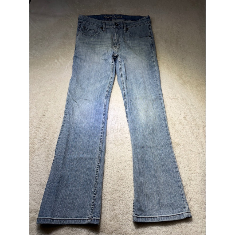 Cody James Mens Bootcut Jeans Light Wash Denim Size 33W x 32L Western